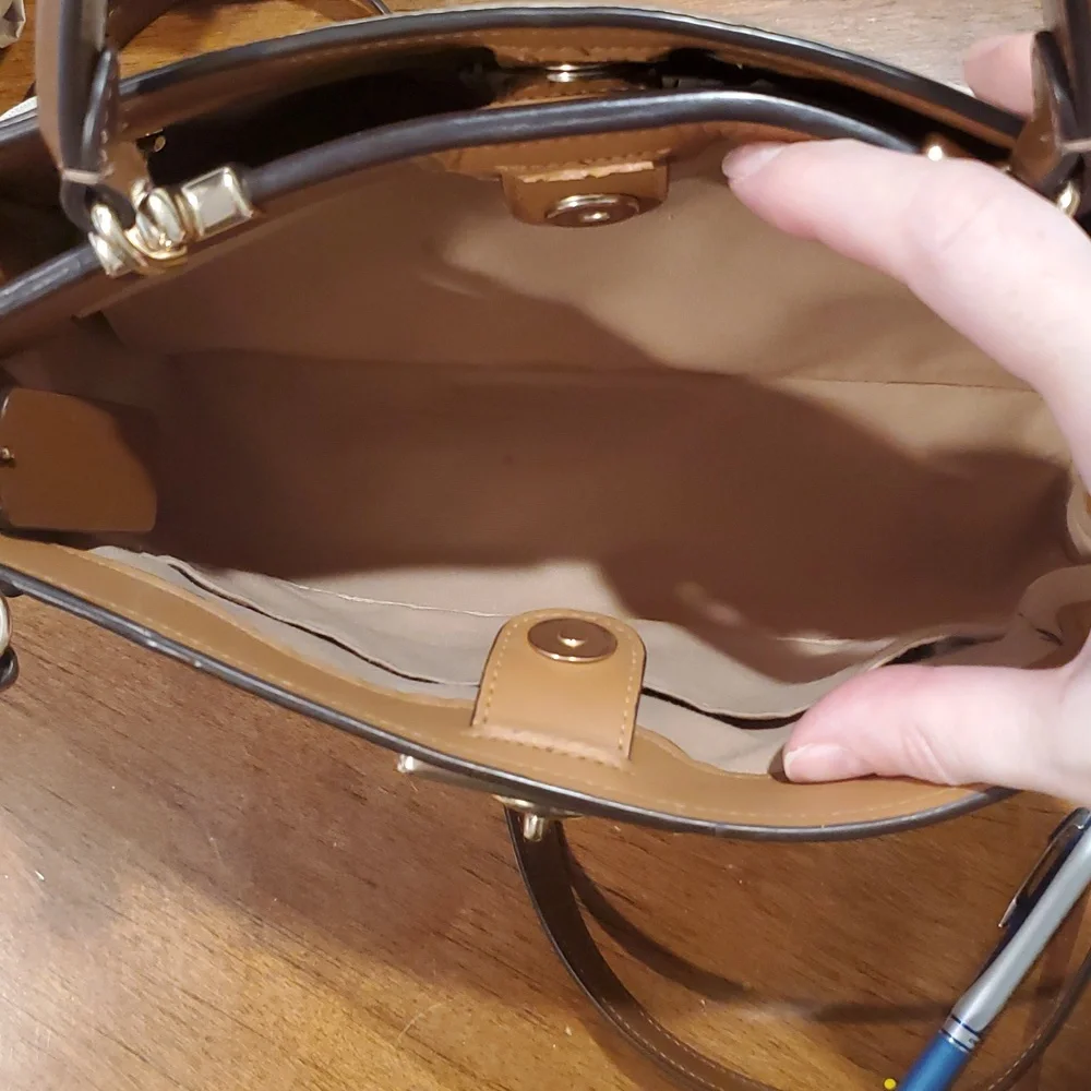 Like NEW Coach Belted Colorblock Lane Carryall Bag - Picture 10 of 13